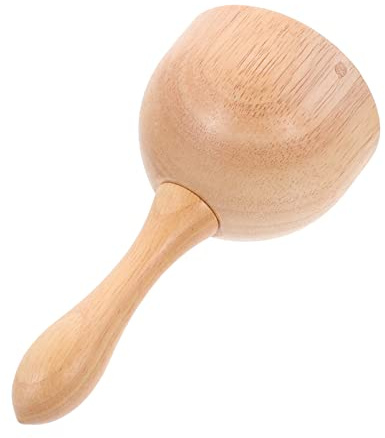 Holzstange aus Chinesischem Kirschholz mit Rollendesign | Massagegerät für Bauch und Rücken, Zahnprofil für Ganzkörperanwendung, für Senioren und Fitnessbegeisterte
