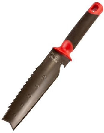 Venteo - Couteau de Sol Manuel Rootslayer | Lame Acier Carbone Dentée et Tranchant Lisse Affûtable | Desherbeur Manuel Précis pour Racines et Terre Compacte | Outils Jardinage Potager Massifs