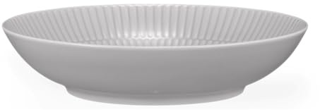 Seltmann Weiden Amina Silbergrau Suppenteller, 21 cm, Tiefe Suppenschale mit dezentem Relief-Muster, Spülmaschinen- und Mikrowellenfest, Porzellan, Grau