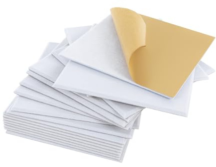Akustikplatten Selbstklebend, 18 Stück Hohe Dichte Schallabsorber, Schalldämmung Wand, Akustikschaumstoff-Matten, Akustikpaneele für Decken Tür und Akustische Behandlung, 30 * 30 * 0.9cm (Weiß)