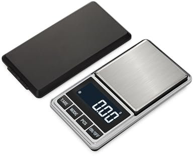 Lancoon Digitale Präzisions Grammwaage 200g x 0,01g Mini-Taschenwaage Tragbar Elektronisches Schmuckwaage Automatische Tara Rostfreier Stahl Weiß Hintergrundbeleuchtetes Display(Inklusive Batterie)