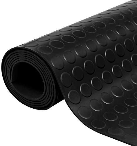 Gummi Bodenmatte Antirutschmatte mit Punkten 2x1m Gummi Anti-Rutsch Garage Matte Bodenbelag Rolle Gummimatte Rolle Dicke Gummi Bodenbelag für Werkstatt Van Fabrik Fitnessstudio