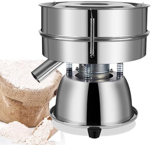 ZHIXUMM Tamiz De Harina EléCtrica con Tamiz AutomáTico De Malla, Tamiz Vibratorio, Tamiz EléCtrico para Tamizar Harina/Cacao En Polvo, 1150 RPM, 50 W