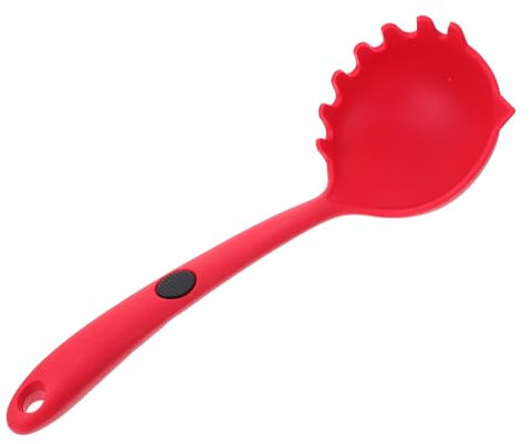 Amosfun Silicone Pasta Spoon for Kitchen Cooking Large Noodle Spoon Material for Serving Pasta and Soup Practical Kitchen Tool