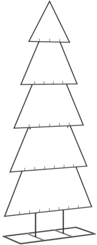 vidaXL Metall-Weihnachtsbaum für Dekorationen Schwarz 150 cm