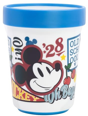 Stor Bicchiere per bambini riutilizzabile bicolore con base antiscivolo da 260 ml di Topolino