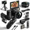 NBD 4k Digital Cameras for Photography, 48MP Video/Vlogging Camera for YouTube, Vlogger Kit, Content Creator Kit-Microphone & Remote Control Tripod Grip, Travel Camera