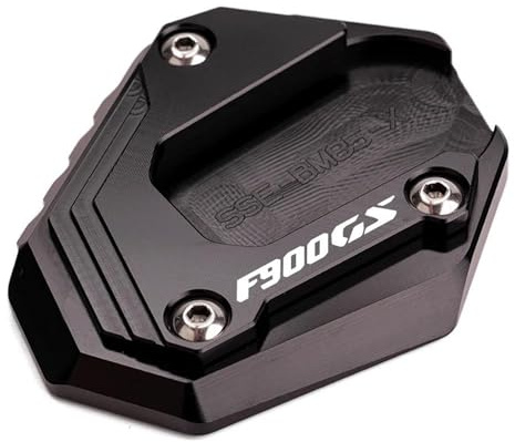 SQNYDH extensión Placa De Soporte para Caballete Lateral De Motocicleta para F800GS, F900GS Adventure 2024-2025, F900 GSADV, Almohadilla De Soporte Placa de Caballete Lateral(Negro 1)