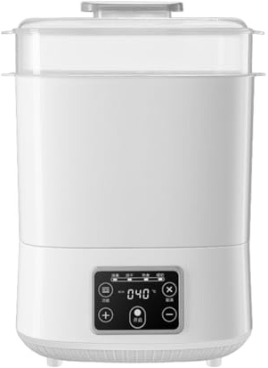 KIXZSAZ Désinfectant pour biberons à séchage, pour tous les biberons, facile à plus hygiénique, stérilisateur et sèche-biberons électriques en PP vapeur, blanc