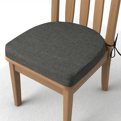 AddGrace Seat Cushions for Dining Chairs 43 * 40 * 5 cm 1 Pack Dark Grey
