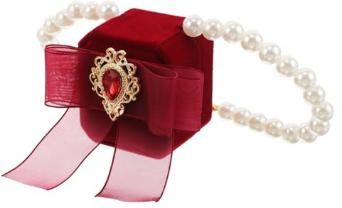 OATIPHO Ring Box Pet Necklace Dog Collar Pendant Wedding Accessories for Proposal Engagement Ceremony Photography