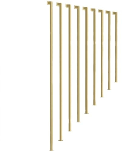 MarxaN Rampe d'escalier carrée en Fer forgé, Rampe d'escalier pour escaliers intérieurs et extérieurs, clôture de Jardin, Garde-Corps antidérapants, poteaux de Balustrade en Fer forgé.(105cm)