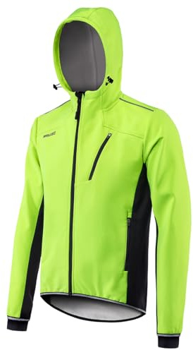 ARSUXEO Fahrradjacke Herren Winterjacke mit Kapuze Windjacke für Golf Radfahren Wandern Laufen Outdoor 24F