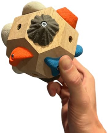 Handgefertigter 3D-Boulder-Block mit 12 Harzhaltern – Holz-Fingergriff-Trainer mit Canvas-Tasche & Bonus-Schlüsselanhänger – Tragbares Kletter-Trainingswerkzeug & Geschenk für Kletterer