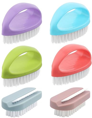 6 PCS Nail Brush, Soft & Stiff Bristles for Deep Cleaning Fingernails, Hands & Feet, Nail Brushes for Cleaning Nails for Mechanics, Gardeners, Men, Women, Children and Daily Use
