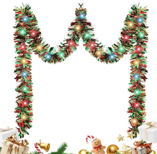 Decorazione per albero di Natale, decorazione da appendere, ghirlanda decorativa per albero di Natale, per finestra, portico, parete, arco, ringhiere, soffitto, aula