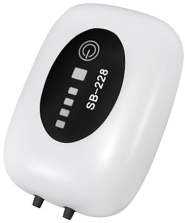 Zunate Aquarium-USB-Sauerstoffpumpe, Tragbare Lithium-Batterie-Luftpumpe, Langlebiges Netzkabel für den Innen- und Außenbereich (SB 228 Doppellöcher)
