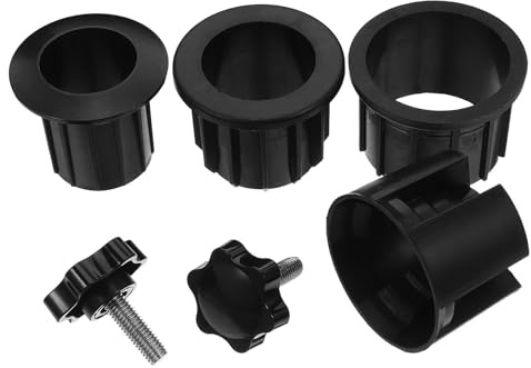 ROMISBABA Lot de 6 Set de Pièces Cache-Trou pour Parasol Terrasse Embouts de Fixation Noirs pour Pied Parasol 125'' 15'' et 19'' Accessoires Solide Jardin et Table Extérieure