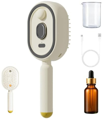 Elektriska hårångarborstar, uppladdningsbar hårborste med, mätkopp, elektrisk hårborste med hårborstes meds hårborstes, anti-frizz antistatisk stylingverktyg för vått och torrt hår