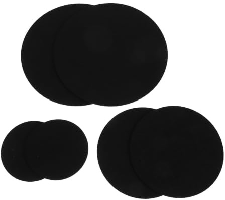 MALUGOGO Soucoupes pour Pots de Fleurs 10-20cm 6 Pièces en Feutre Rond Double Face Absorbant, Tapis Antidérapant Noir pour Intérieur et Extérieur