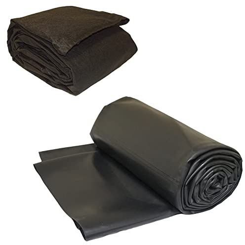 LifeGuard Pond Liner 20 ft. x 25 ft. 45 Mil EPDM Rubber and Underlayment Combo - CLGUG20X25