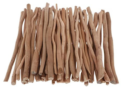 oshhni 50x Driftwood Wooden Sticks, 20cm Twigs Wood Sticks for Crafting Log Cabin Kit Wood Craft Sticks Wooden Branches for Crafts Sticks Fake Logs Craft Twigs Large Craft, 20cm