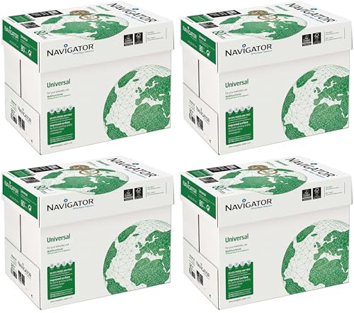 The Navigator Company - Papel De Oficina Universal, Tamaño A4, 80 G, 20 Paquetes De 500 Hojas