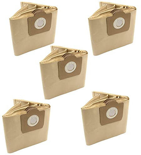 vhbw 50x sacchetti compatibile con Bosch BMS 1000 bis 1999 (R), BMS 2100 bis 2299, BMS 2100 bis 2299 (UNI) aspirapolvere - in carta, color sabbia