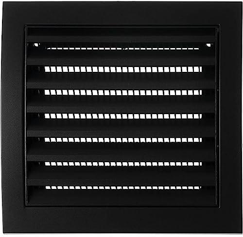 150x150mm Anthrazit Lüftungsgitter mit Insektenschutz - Kunststoff Abschlussgitter ohne Flansch