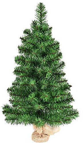 TANGZON 2/3/4FT Mini Christmas Tree,Tabletop Artificial Xmas Tree with Base, Xmas Home Party Decoration for Indoor (3FT/90cm,Green）