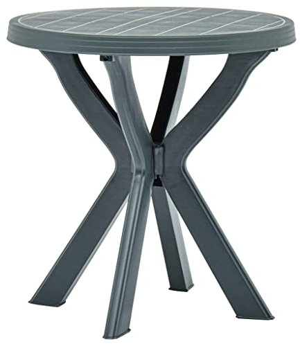 MOONAIRY Bistrotisch, Stehtisch, Balkontisch, Partytisch, Biertisch, Beistelltisch, Bierkasten Tisch, Grün Ø70 cm Kunststoff