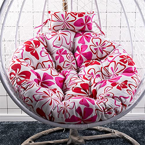 Morbuy Papasansessel Kissen Sitzauflage, Rundes Dicke Stuhlkissen Bequem & Weich Sitzkissen Hängesessel für Outdoor Indoor Garten Stuhlauflage (105x105CM,Rosa Gras)