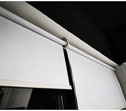 PHLEPS Blackout Roller Blinds 100% Black Out Thermal Window Blind,59 Sizes (Color : White, Size : 1.21x165cm)