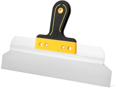 QWORK® 350 mm Trockenbau Spachtel Edelstahl Flächenspachtel mit Ergonomischem Griff