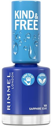 RIMMEL Kind & Free Nail Polish, 169 Sapphire Soar, 8ml