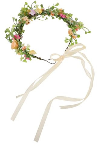 TOVINANNA Blumen Stirnband Braut Haarschmuck Elegantes Hochzeits Kopfstück für Braut & Gäste Blumenimitat Stirnband