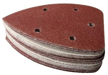 50 stücke 140x95mm Klett-Schleifdreiecke Maus Detail Schleifpapier 5 Loch Körnung 60 Für Dreieckschleifer Schleifer