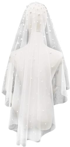 WEESTAAMO Perle-Brautschleier für Bachelorette-Party und Hochzeit, Dekorationen