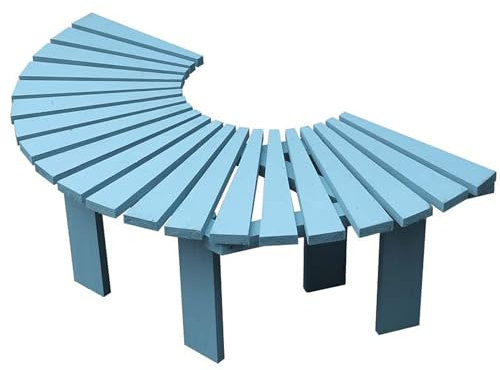 120 cm Baumbank für Den Außenbereich, Gartenbank Aus Holz, Rückenfreie Terrassenbänke für Hof/Garten/Terrasse/Balkon/Café