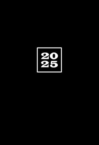 2025: A6 Buchkalender im Mini Format | 1 Woche auf 2 Seiten Terminplaner | Jahresplaner Kalenderbuch | Terminkalender Klein & Kompakt | Schwarz