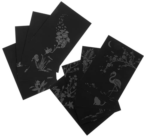 UPKOCH Erstellen Sie Ihr Eigenes Kunstwerk 8-teiliges Rubbelkarten-set Scratchboard-malerei Für Jungen Und Mädchen Pädagogisches Reise-rubbelset