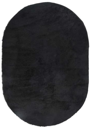 vidaXL Teppich Shaggy Hochflor NAVARRA Schwarz 300x200 cm Polyester