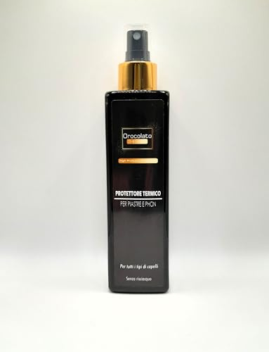 - Orocolato Therapy -Protettore Termico per Capelli, 250ml, Protezione fino a 230°C per Phon e Pastre, Senza Parabeni, Per Uso Professionale,per tutti i tipi di capelli, non unge.