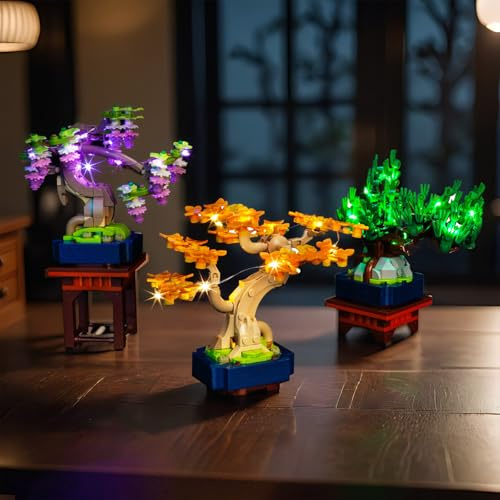 LocoLee Led Light Set Compatible with Lego 10373 Mini Bonsai Trees Lighting Kit Compatible with Lego The Botanical Collection 10373 Building Blocks Model,Only Lights Set,No Model