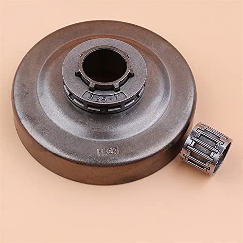 QASULER Ruota dentata del tamburo della frizione Cuscinetto ad aghi Catena della motosega Parti di trasmissione, for Husqvarna, 350 351 353 340 345 346 Tamburo frizione motosega