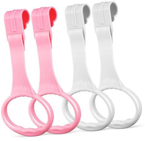 Mikinona 4 Pezzi Anelli per Lettino in Plastico Facili da Installare e Confortevoli da Afferrare per Ragazzo Ragazza, Accessori per Imparare a Camminare in Box o Lettini