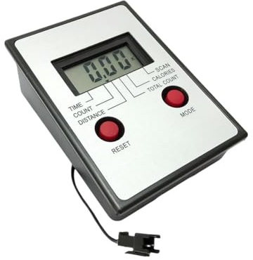 LatoYard Heimtrainer Monitor mit LCD-Display, Tachometer für stationäres Fahrrad und Rudergerät, ABS-Kunststoff, 116 x 82 mm