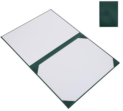 Veemoon Porte-diplôme Rigide Rembourré Format Lettre Vert Foncé, Étui pour Diplôme D'études Secondaires, Couverture de Certificat de Remise de Diplôme, Dossier de Présentation