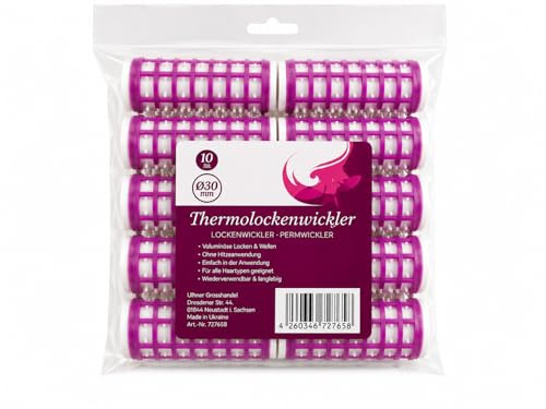 Termobigudi - Juego de 10 rulos térmicos para el pelo (diámetro 3 cm)