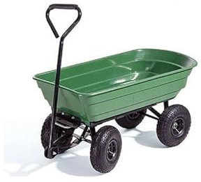 CARRELLO DA GIARDINO RIBALTABILE - MAX 250KG - 4 RUOTE - IN ABS - CARRIOLA
